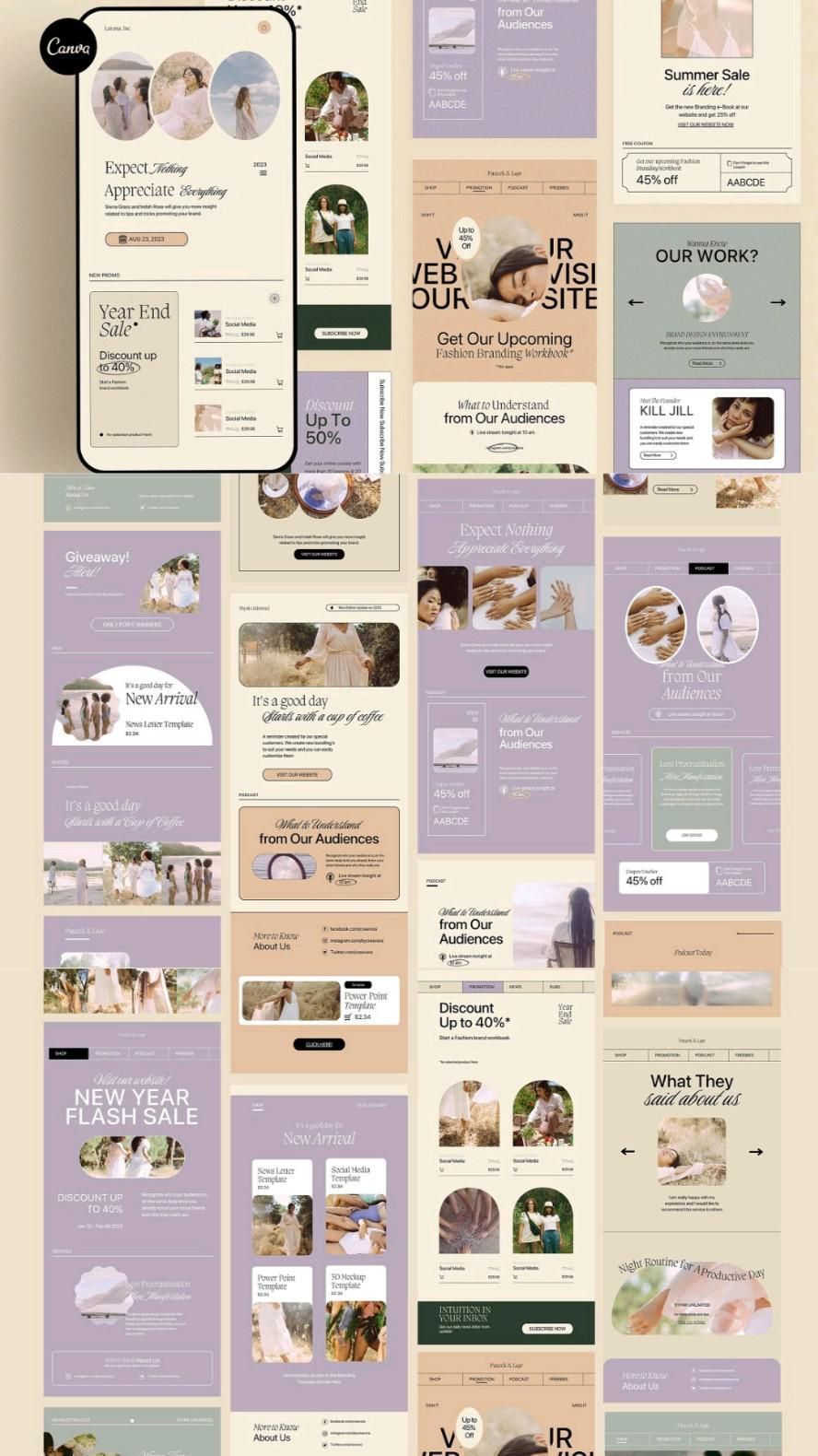Stylish Business Tone Set by Email Newsletter for Business
