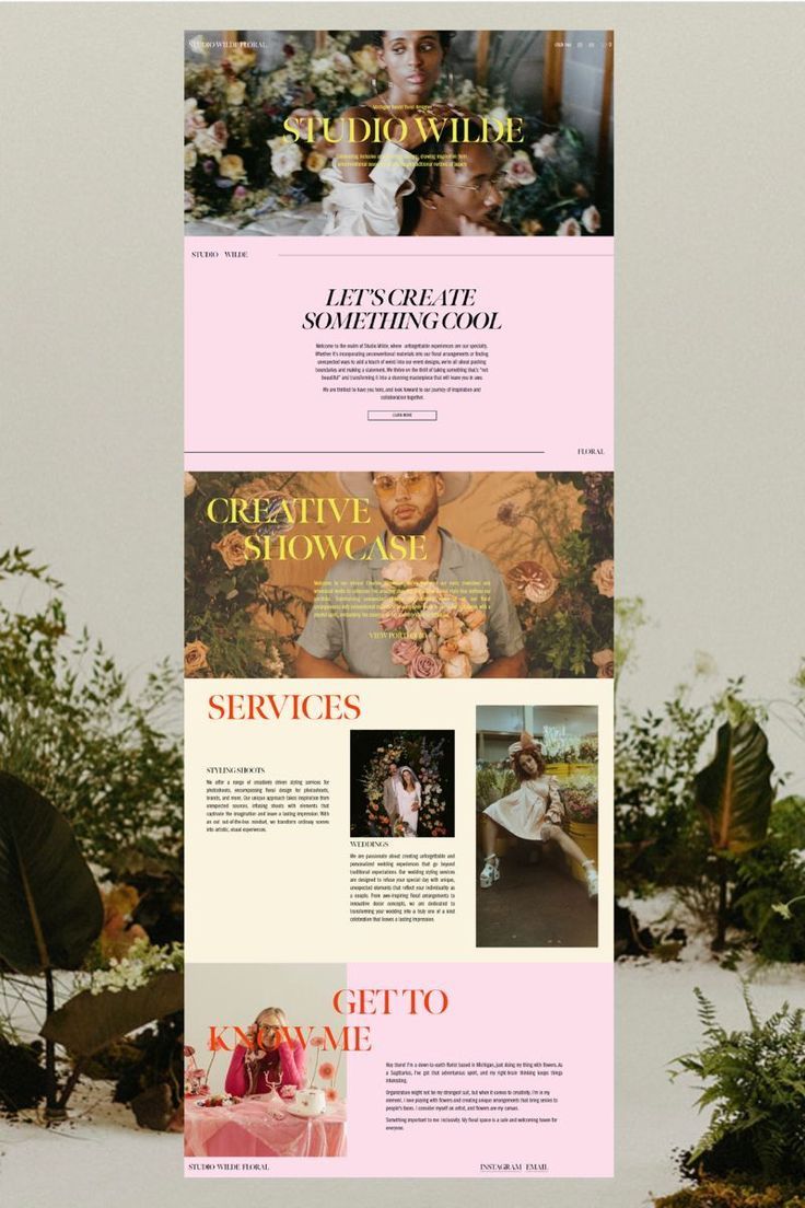 Editorial Web Design for Boston Florist in 2024 | Website design inspiration layout, Branding w