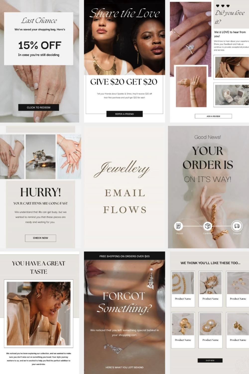 Complete Mailchimp Email Template Kit for Ecommerce & Jewelry 💼