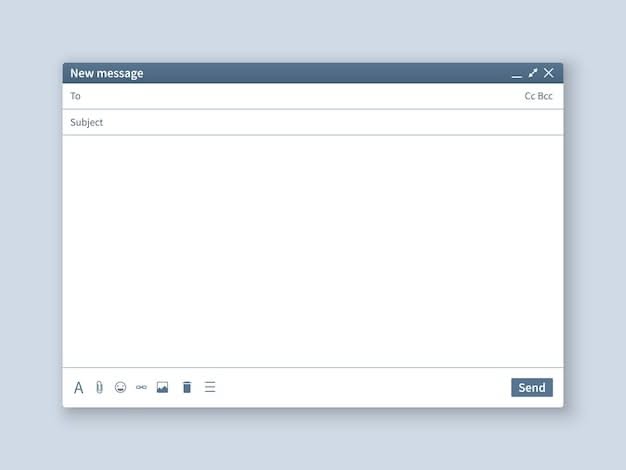 Blank email template design | Premium Vector
