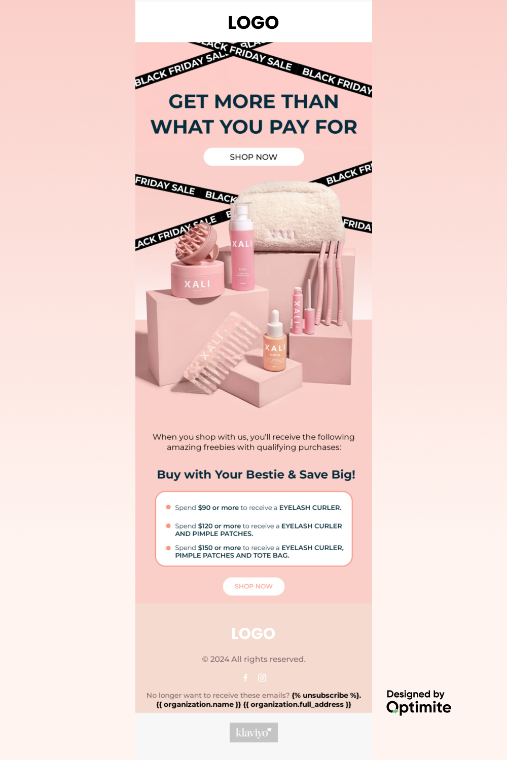 Black Friday Skincare Email Design
