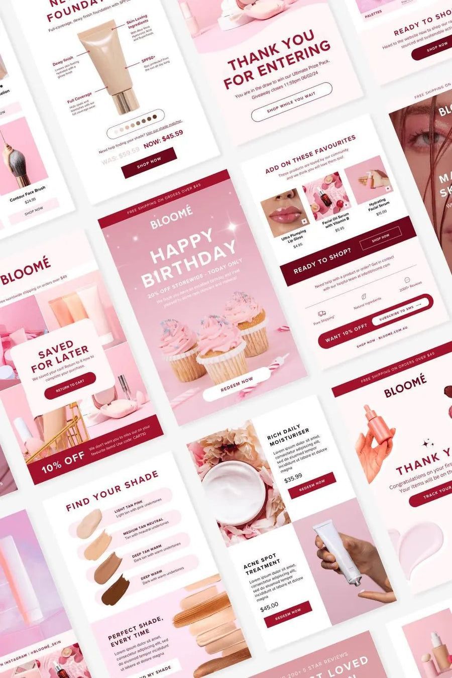 25 Rosette Email Marketing Automations Canva Templates