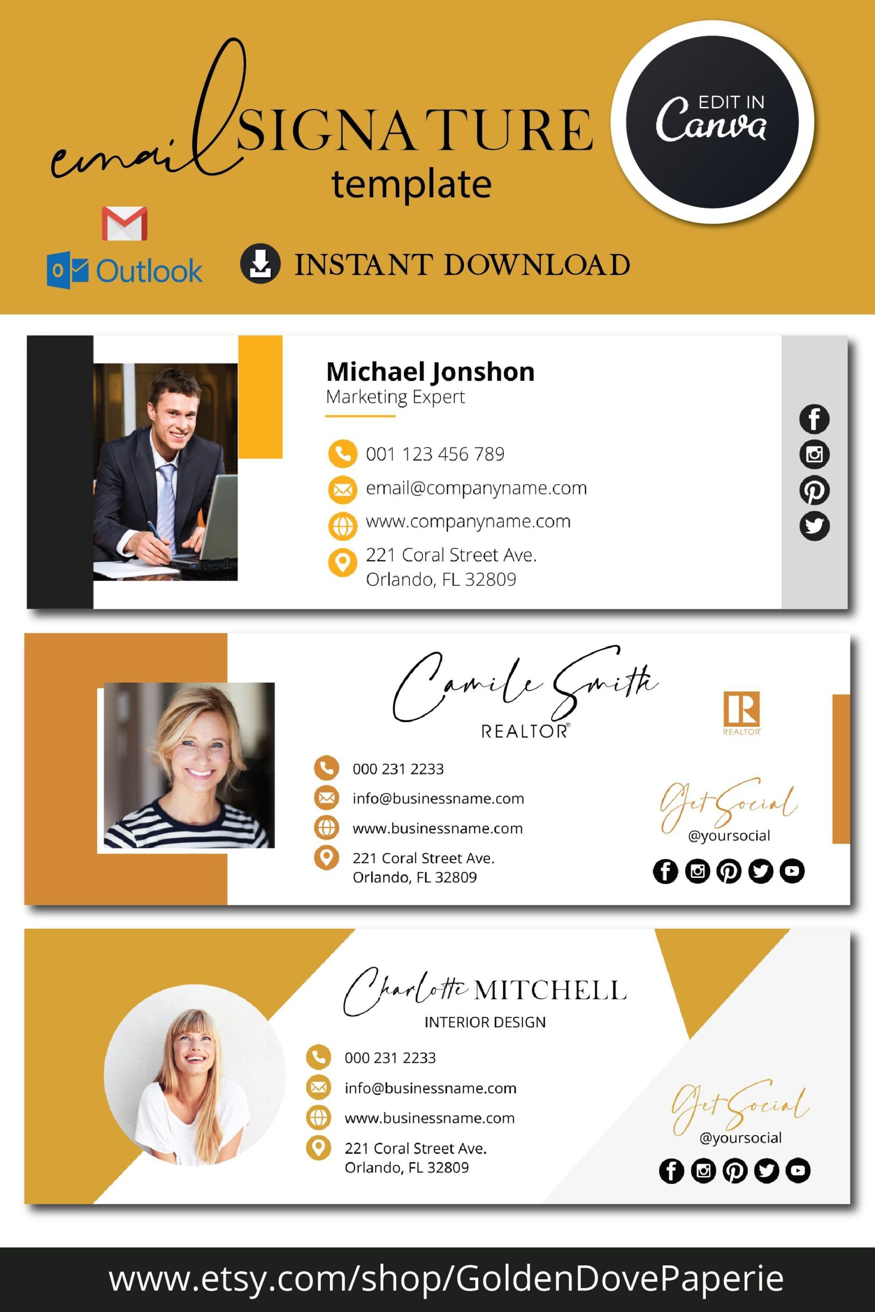 EMAIL SIGNATURE TEMPLATES / GMAIL SIGNATURE /OUTLOOK SIGNATURE / BUSINESS EMAIL SIGNATURE
