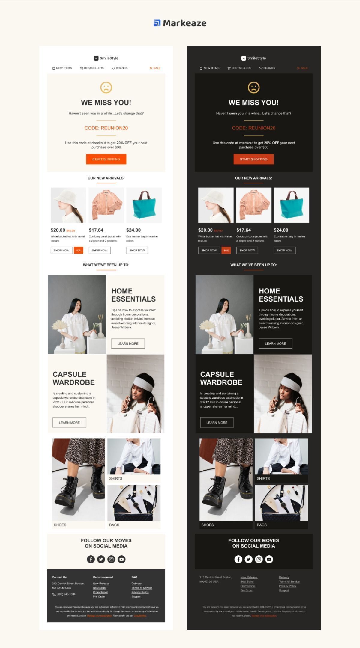 Catchy and clean email template Mailchimp free