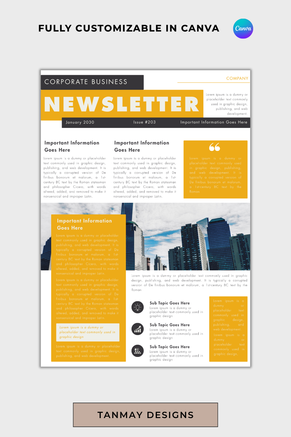 Creative Corporate Newsletter Cover Page Design for Professional Impact