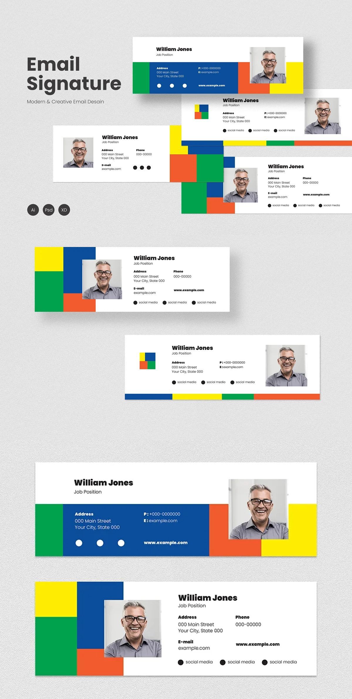 Email Signature Templates PSD, AI