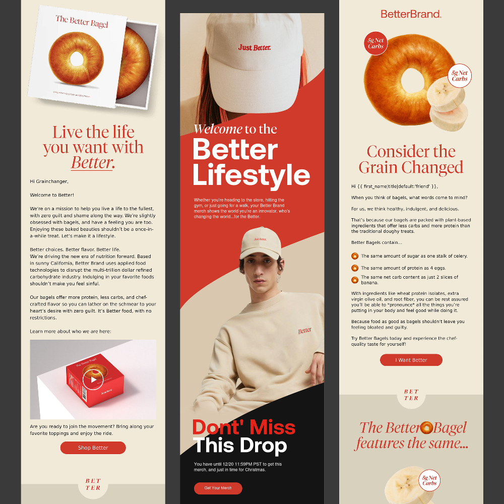 BetterBrand | Food & Beverage Email Design Inspiration – Flowium Email Marketing Agency