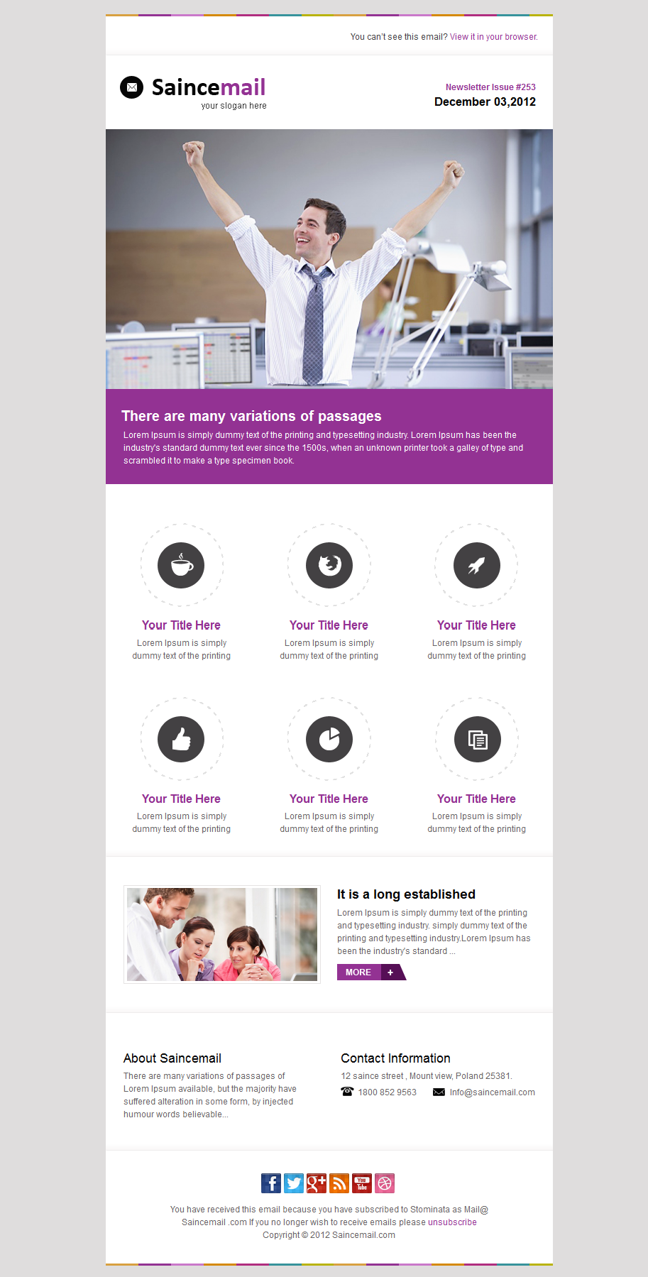 Saincemail E-mail Template