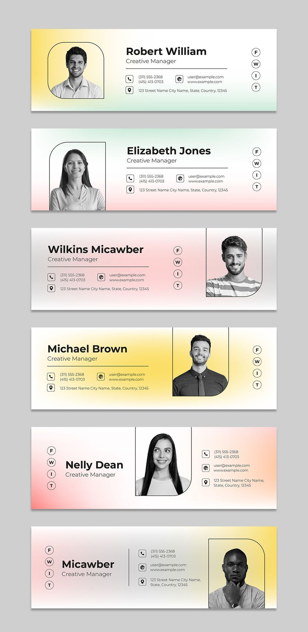 Email Signature Layout.