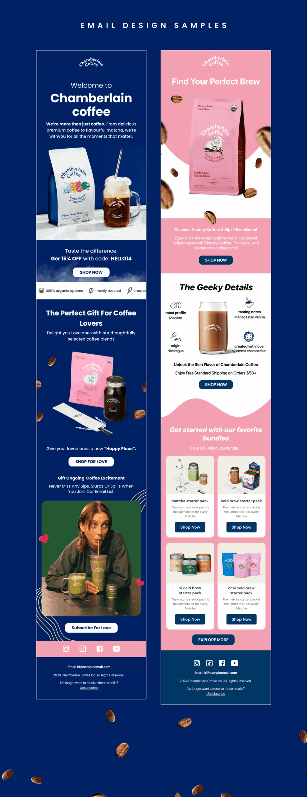 Email Design Proposal for Chamberlain Coffee Brand – Taksh Bodh
