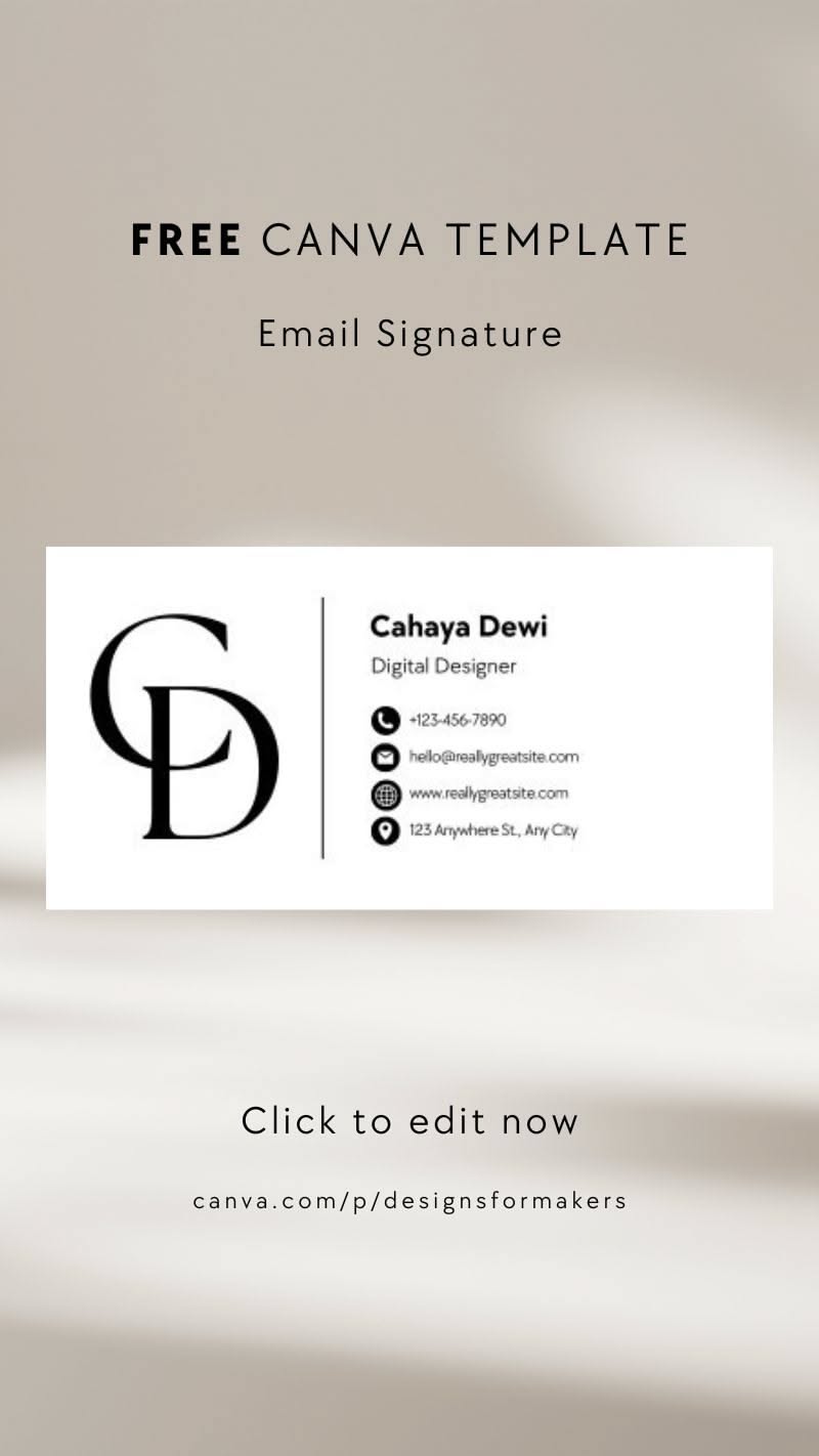 Sleek Monogram Email Signature Template for a Professional Look