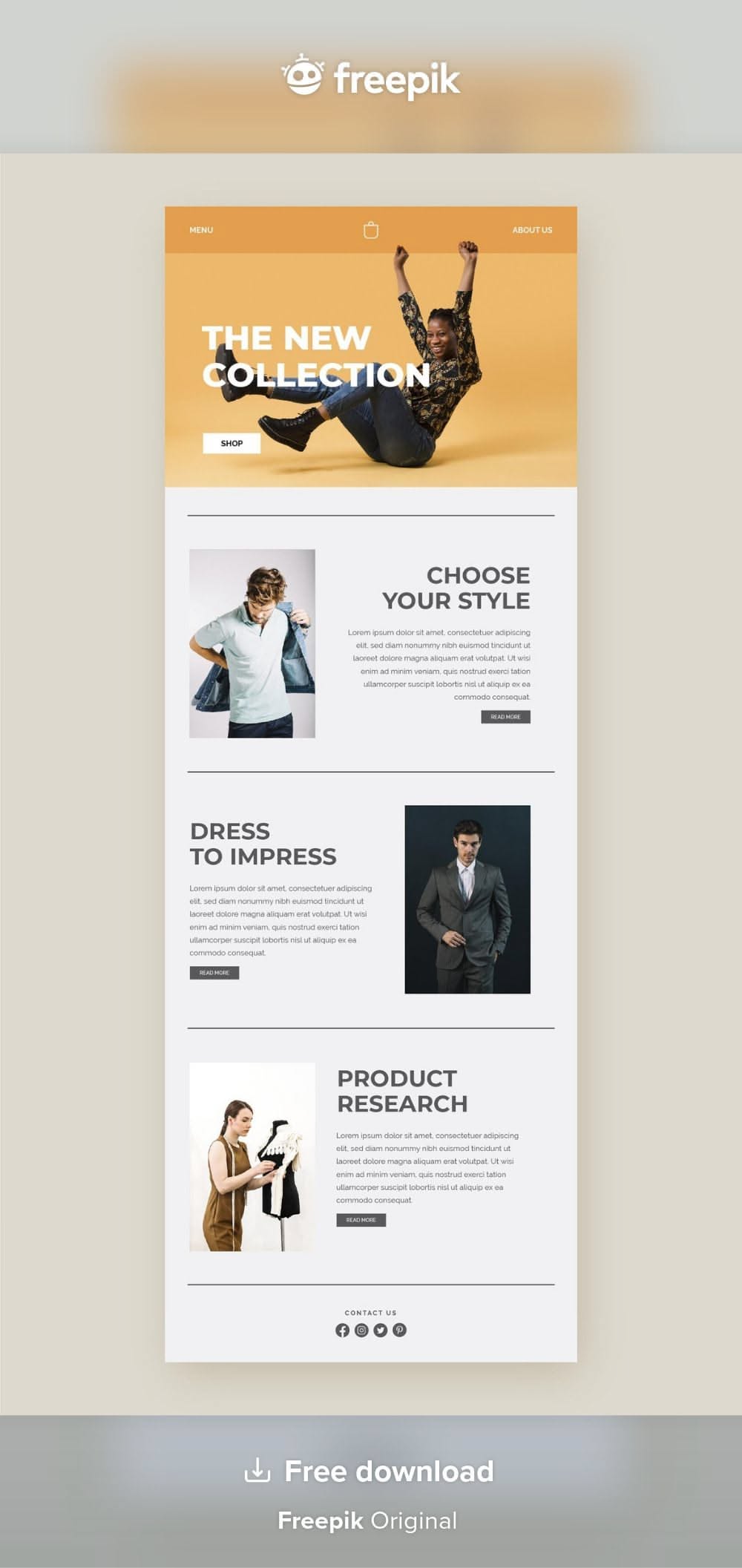 Ecommerce email template | Premium Vector