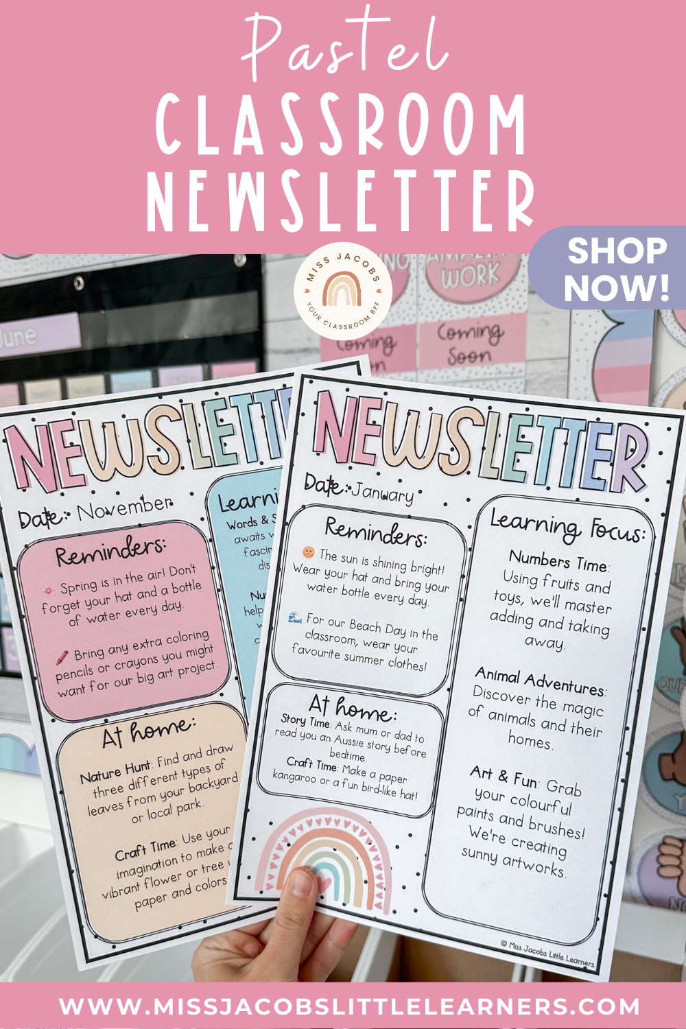 Pastel Themed Newsletter Templates