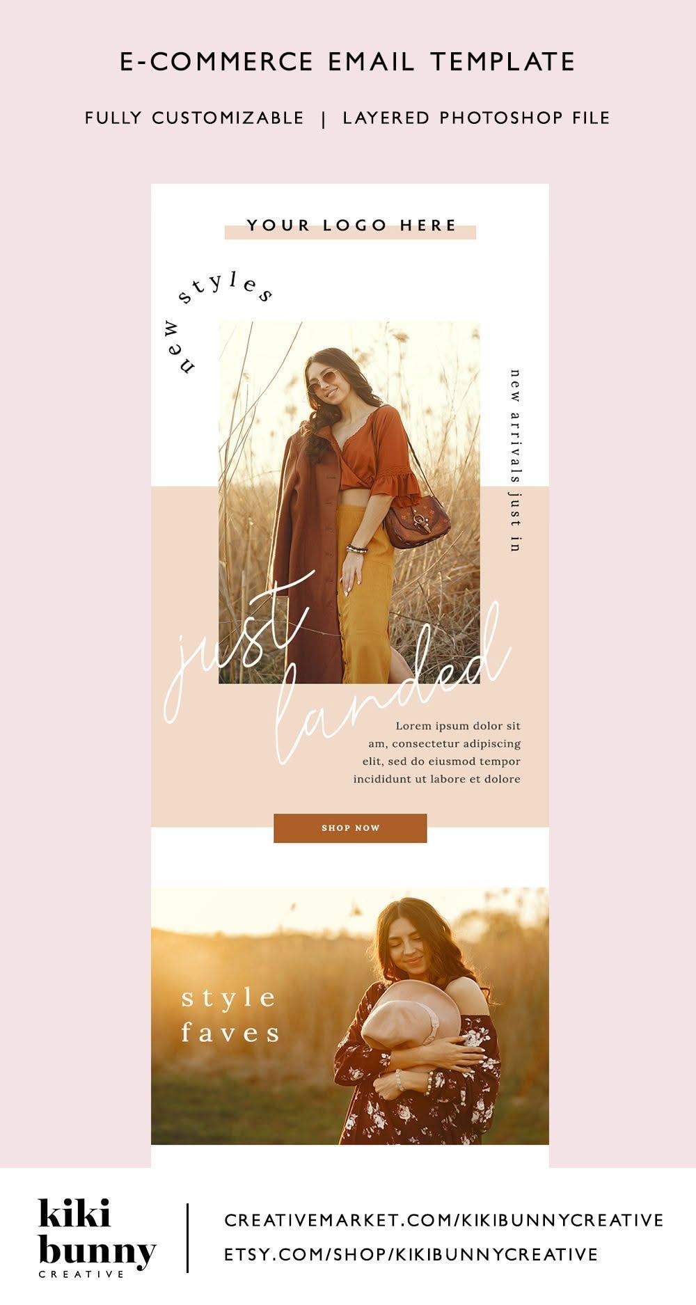 Boho Fashion Email Marketing Template | crystaltcreative.com