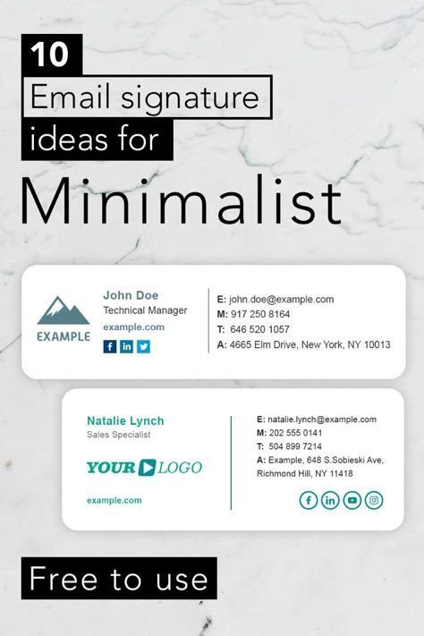 10 Minimalist Email Signature Ideas for a Sleek Professional Look