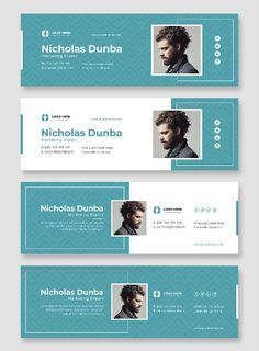 Business Email Signature Template AI, EPS
