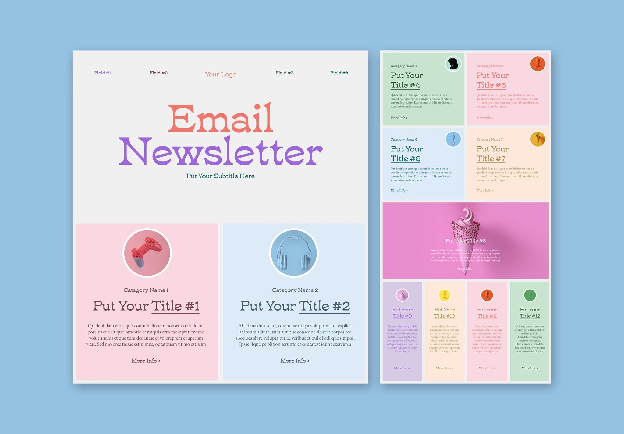 Email Newsletter Layout by Tomsarraipodesign | Creative Market