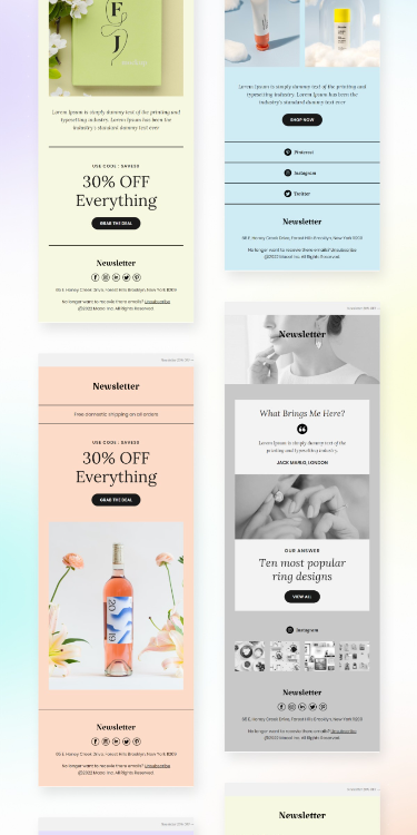 Beautifully designed free email newsletter template