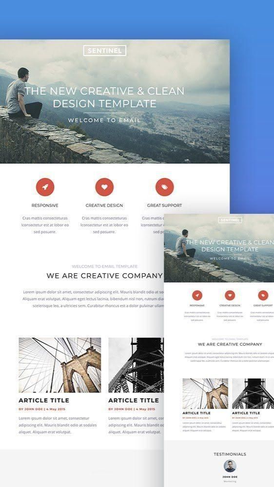 responsive and editable MailChimp newsletter template ideas