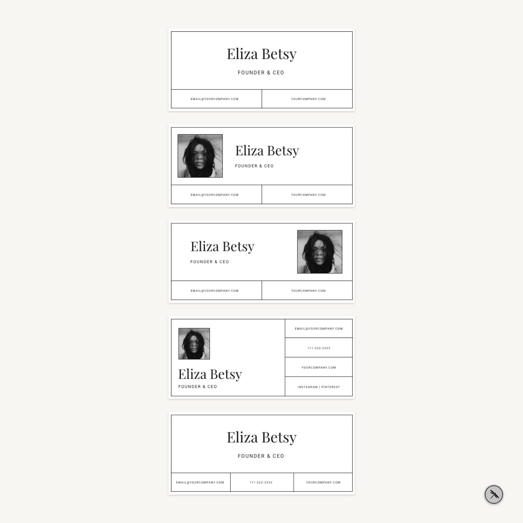 Eliza Classic, Modern, Editorial Email Signature