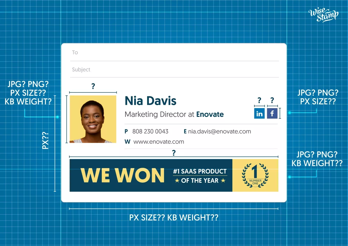 Email signature size