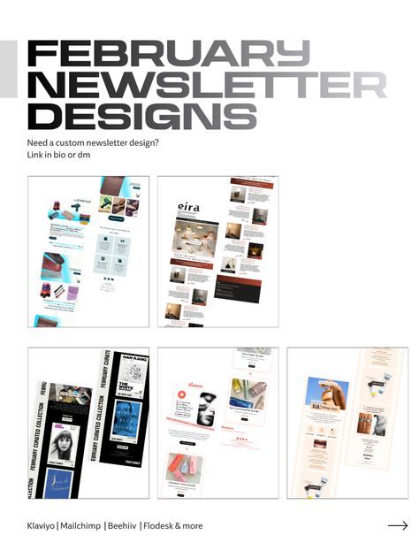 Mailchimp | Flodesk | Klaviyo| Beehiiv | Email Newsletter Design