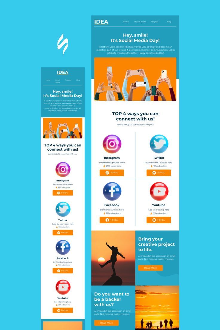 Beautifully designed email template Mailchimp free