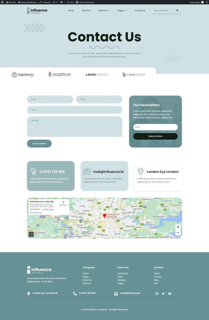 2024 Influencer Marketing Agency Elementor Template Kit | Web Design Layouts & Templates