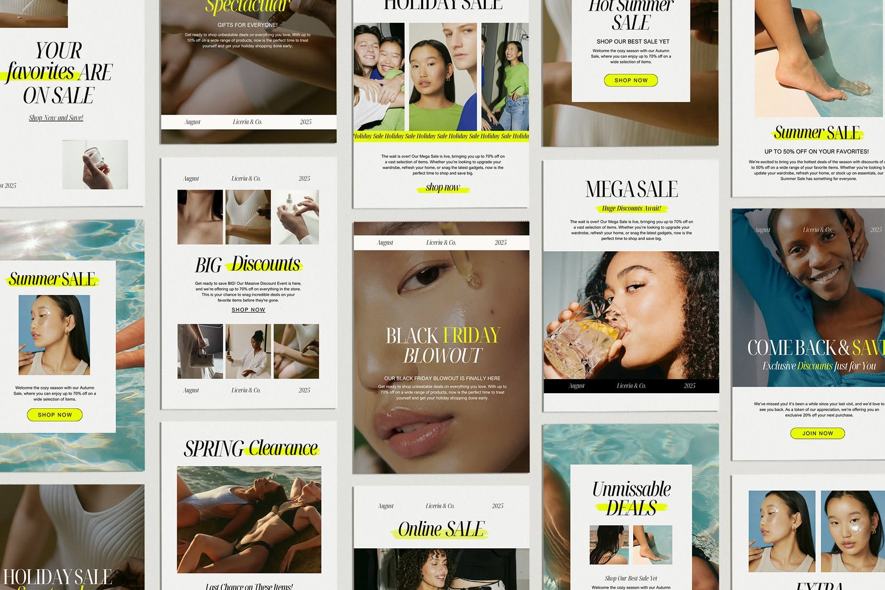 Sale Email Newsletter Canva Template by Amaré Creative | Creative Market