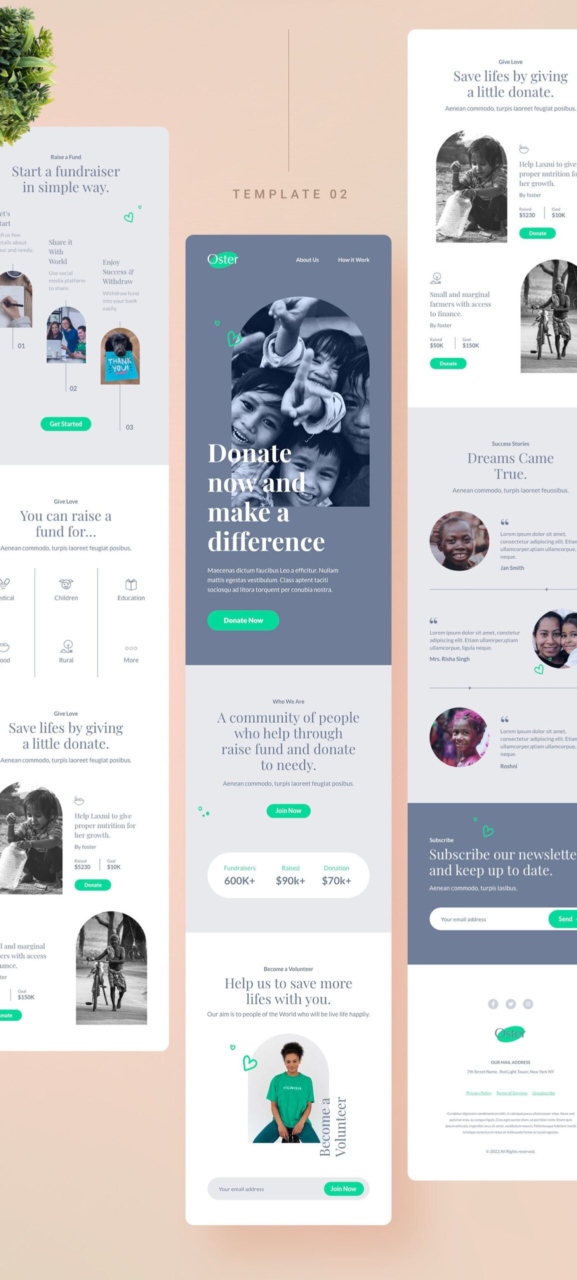 Oster &ndash; Charity Email Newsletter Templates &ndash; WebDuck :)