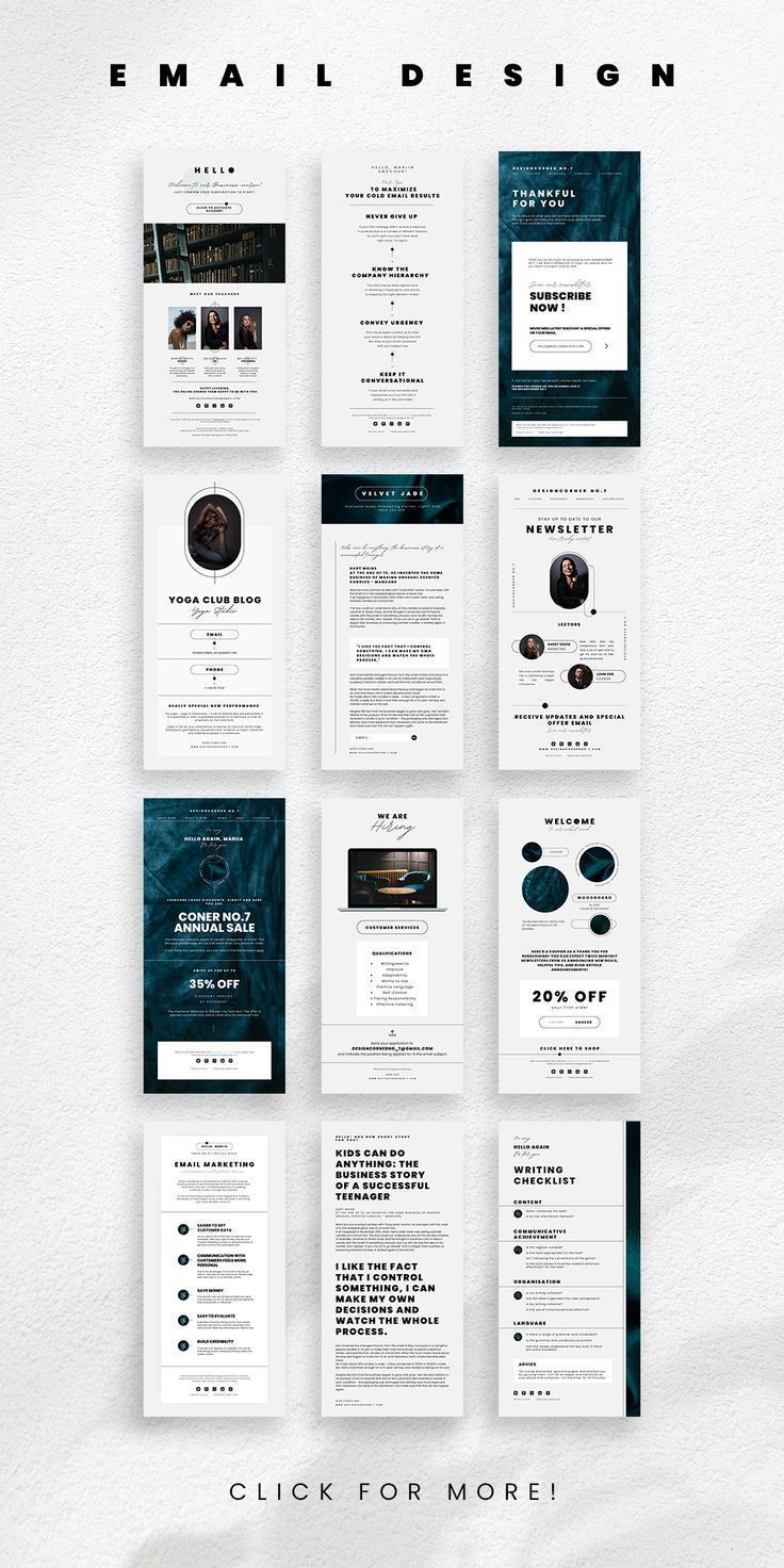 Email newsletter design layout