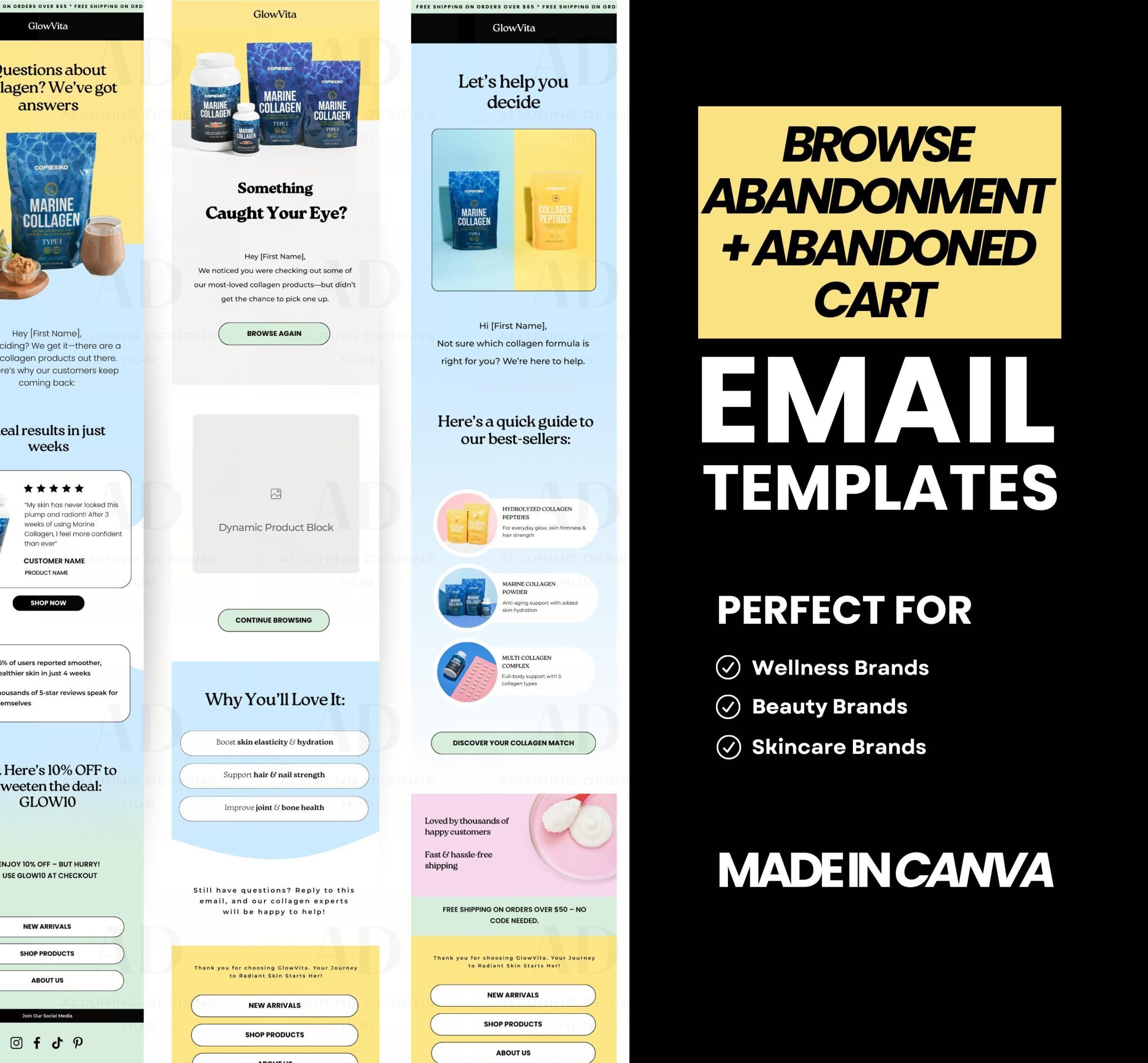 Canva email template for Wellness Brand, Ecommerce Email Marketing Template
