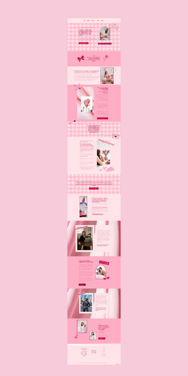 Pink and red, feminine website design inspiration – Cupid Copy