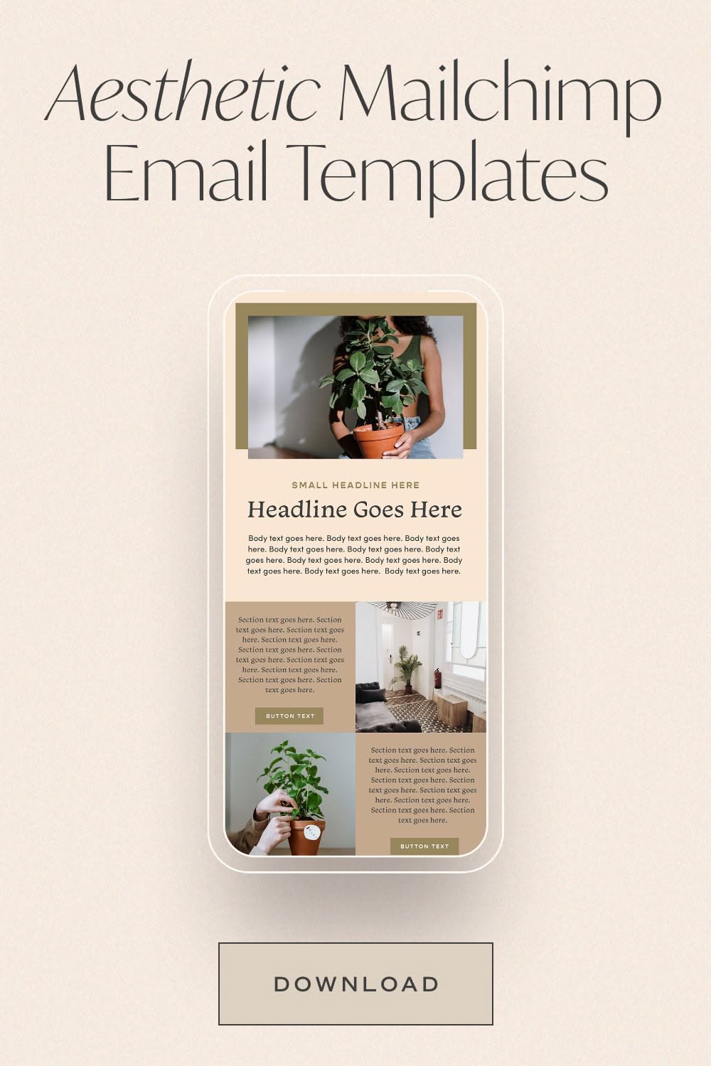 Aesthetic Editable Mailchimp Email Templates by Lindsay Scholz Studio