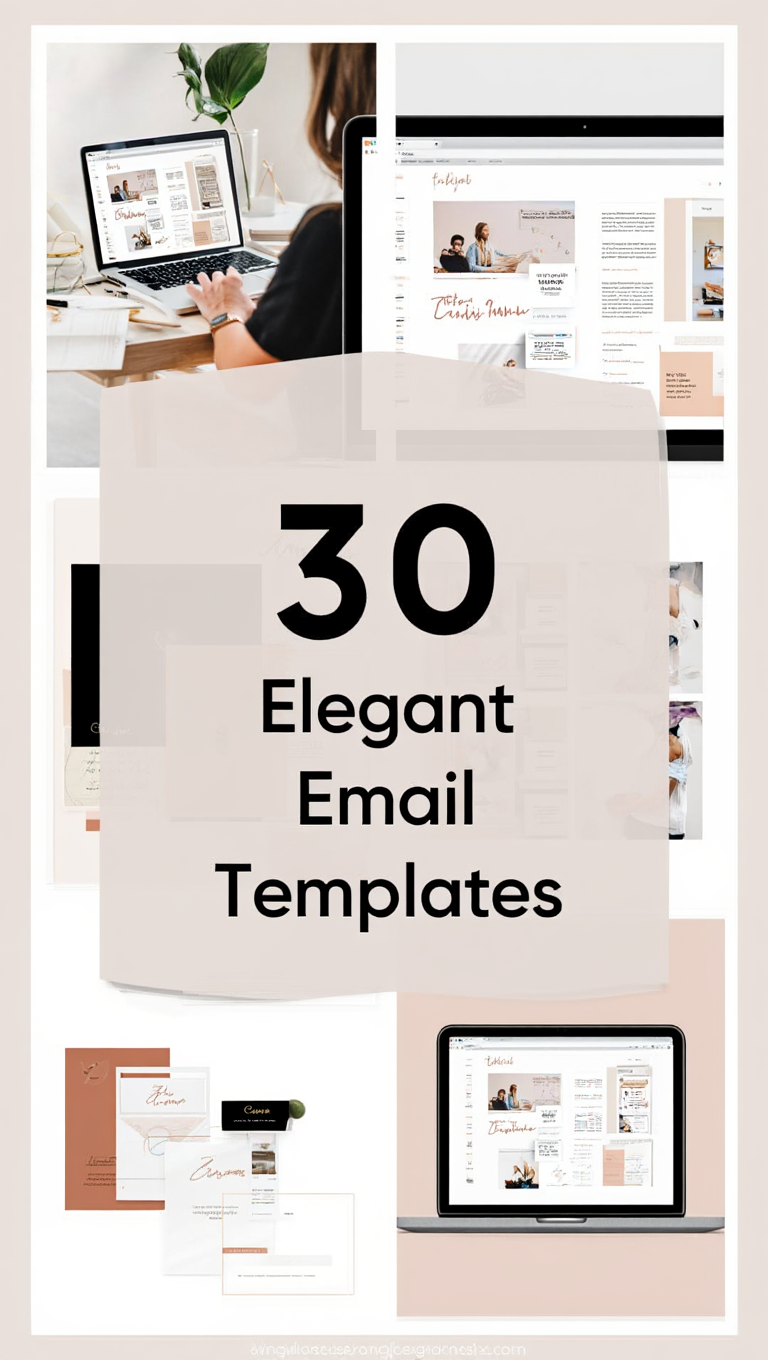 Elegant Neutral Email Template Pack Stylish Layout Email Template Bundle for Canva