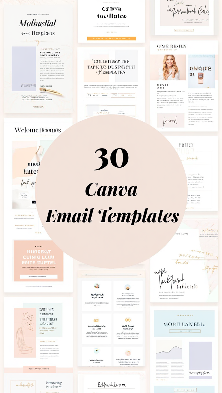 Black Friday Email Templates for Canva Huge Bundle Instant Download