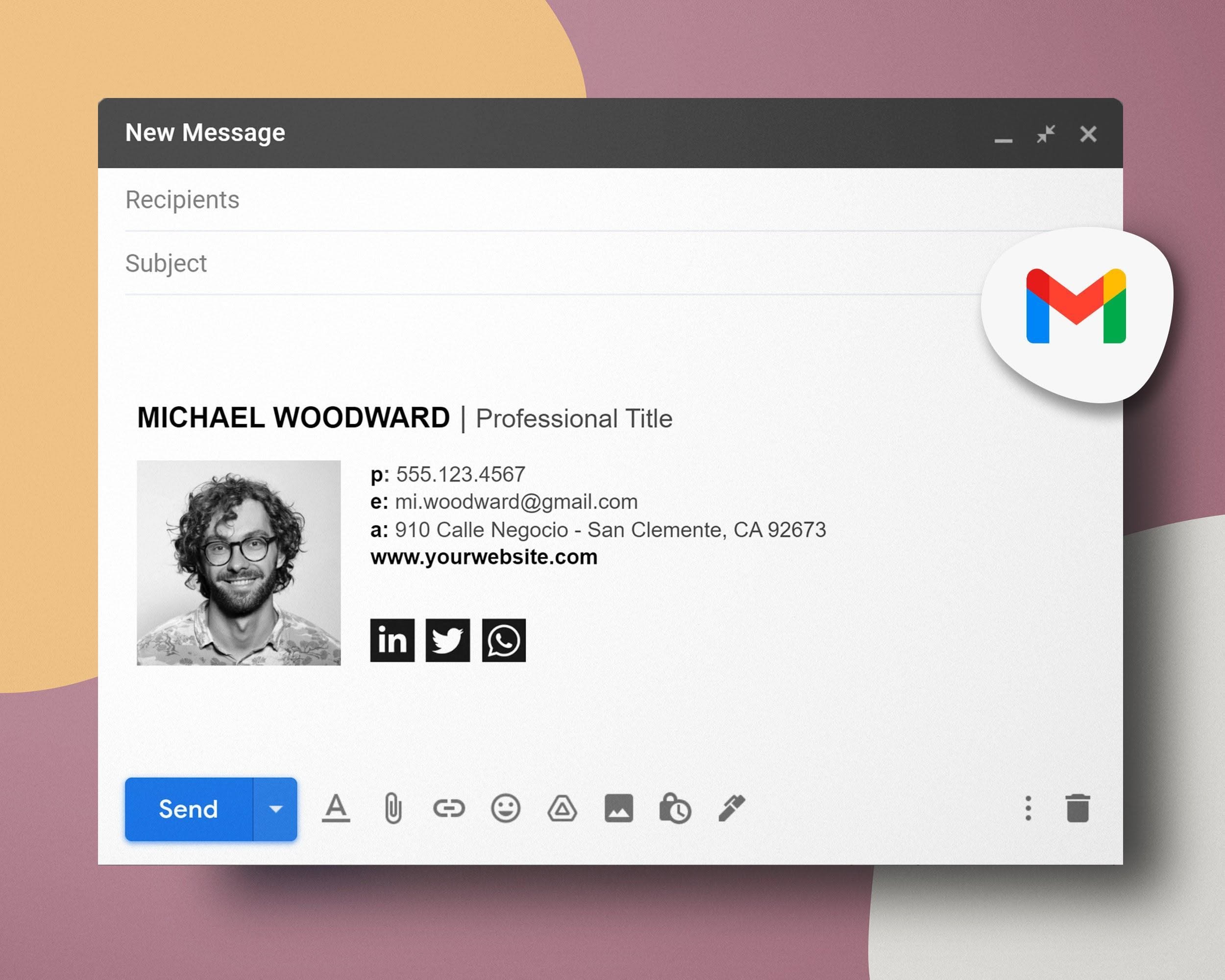 Gmail Email Signature Templates: Professional, Personal, Business & Teacher Signatures with Logo
