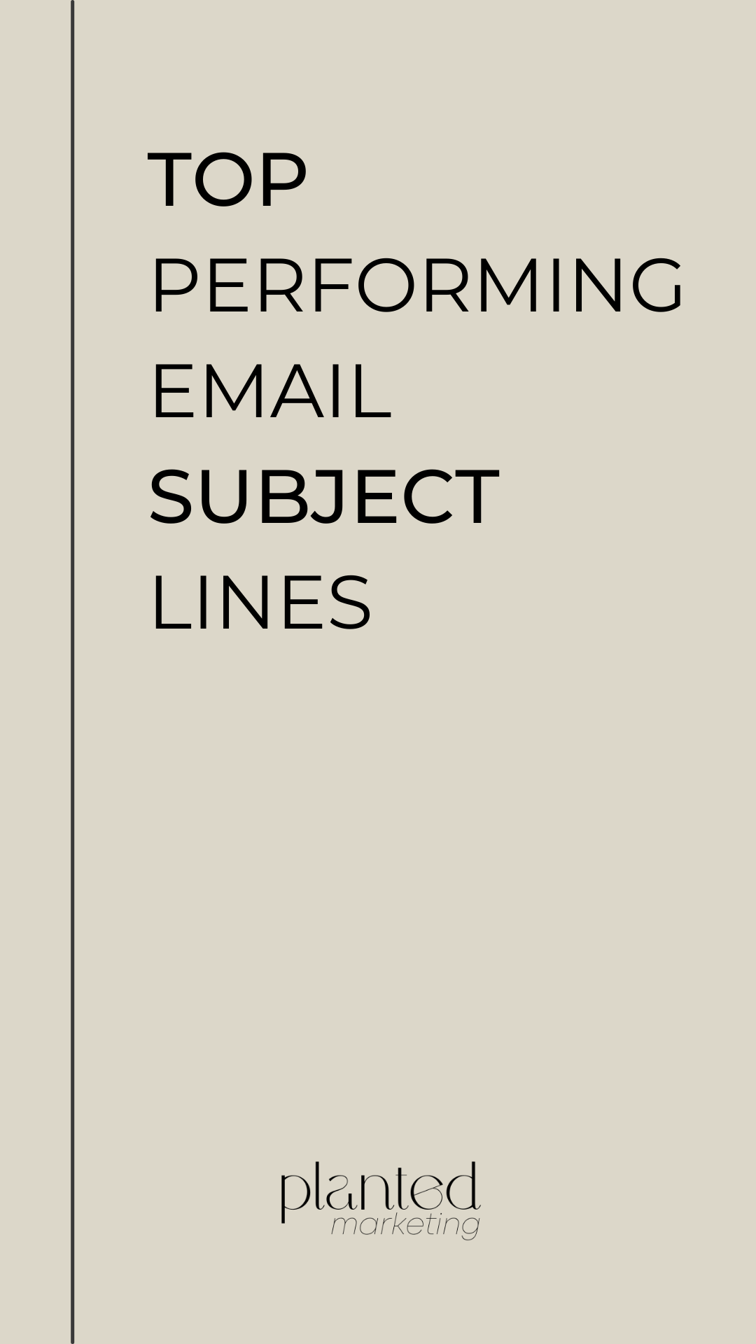 Top Performing Email Subject Lines