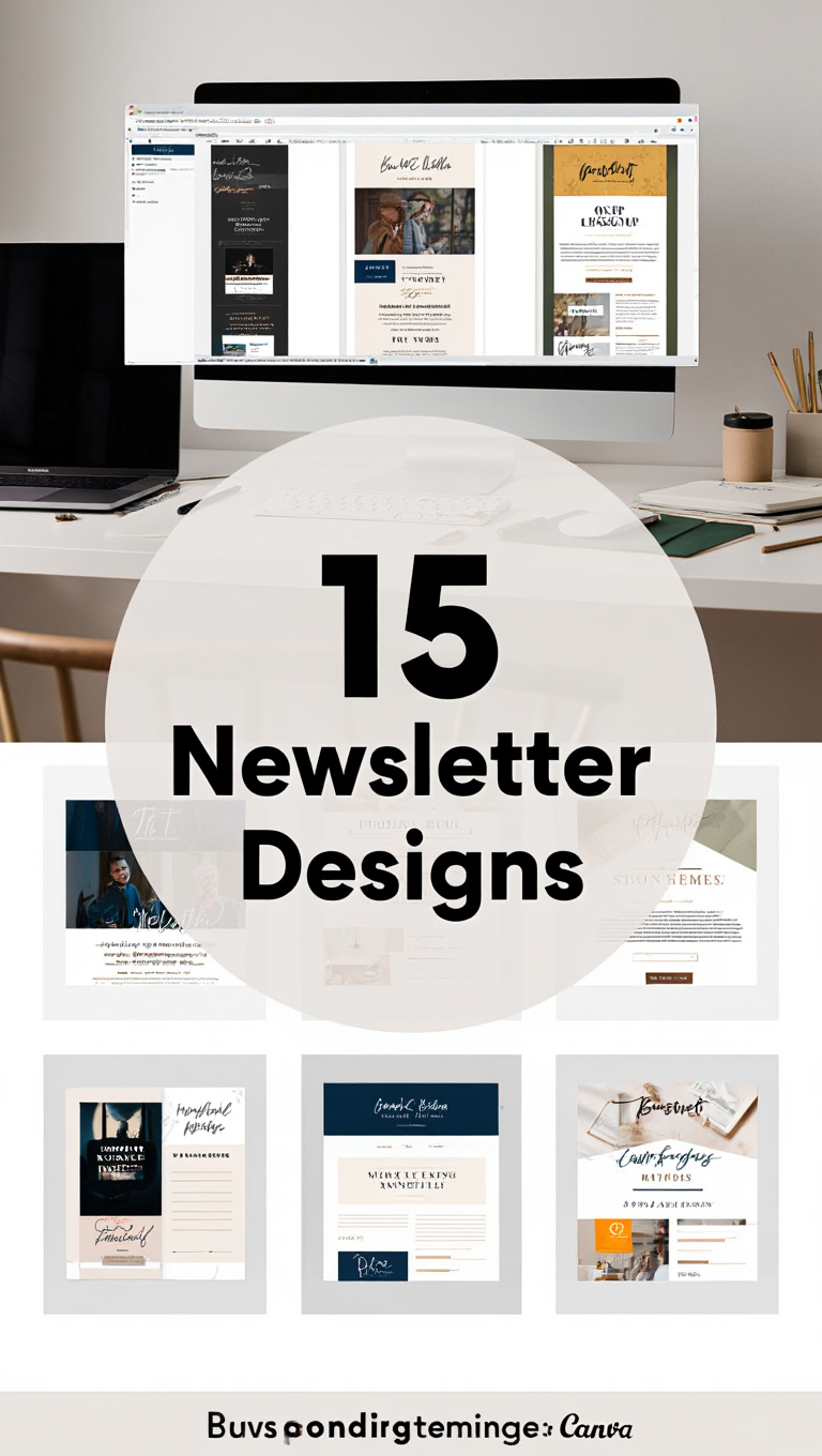 Fashion Brand Email Template Pack Mockup Canva Newsletter Bundle Designs