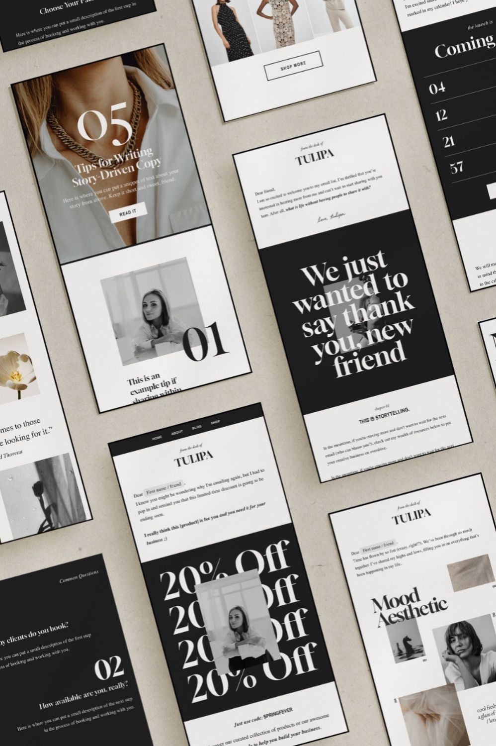 Tulipa Flodesk Templates: Beautiful, Branded Email Designs – Email template