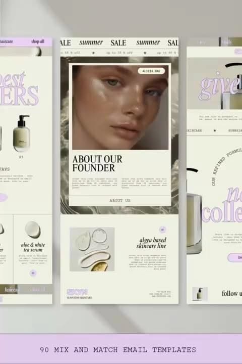 Beauty e-commerce newsletter template