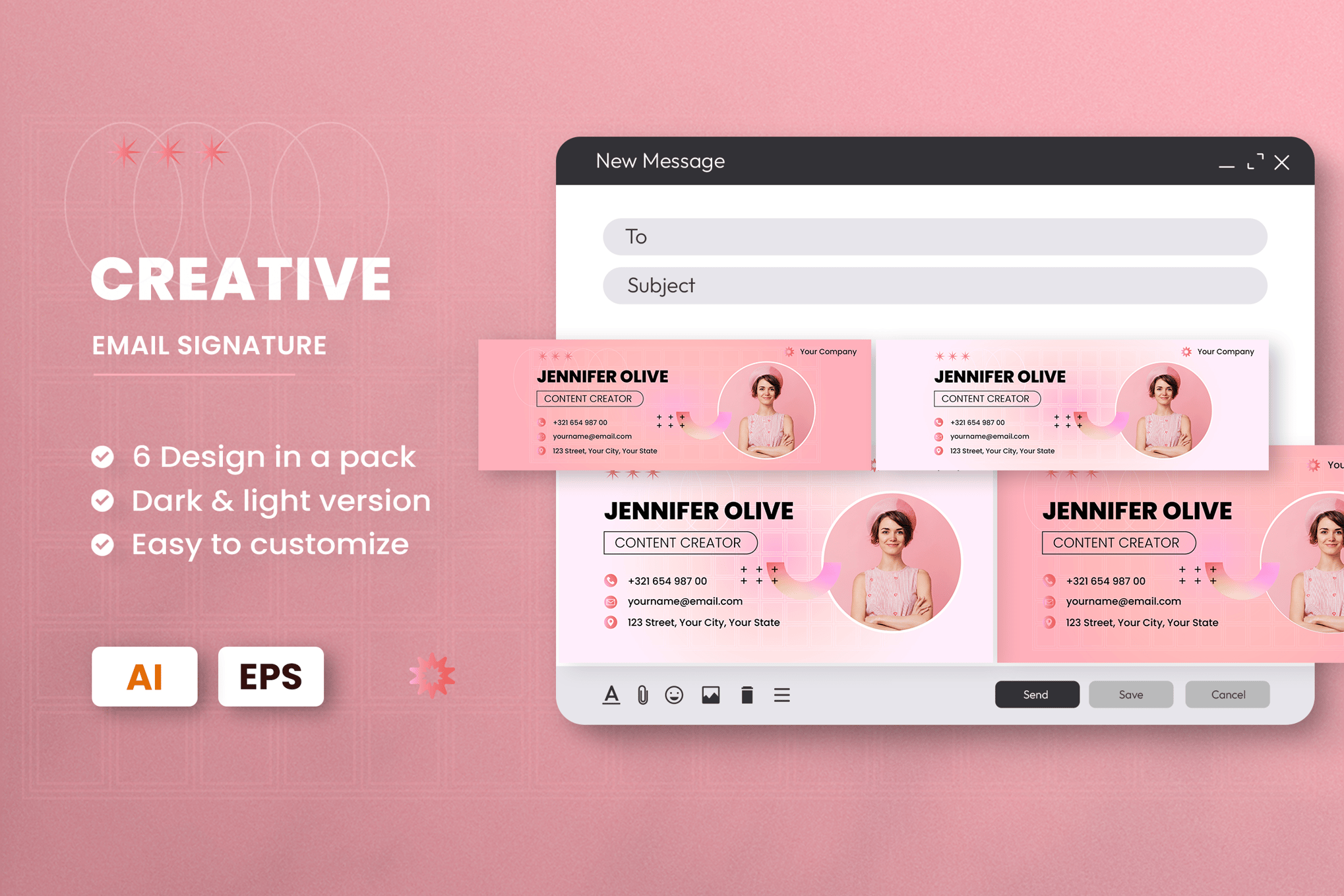 Creative Minimalist Email Signature Template
