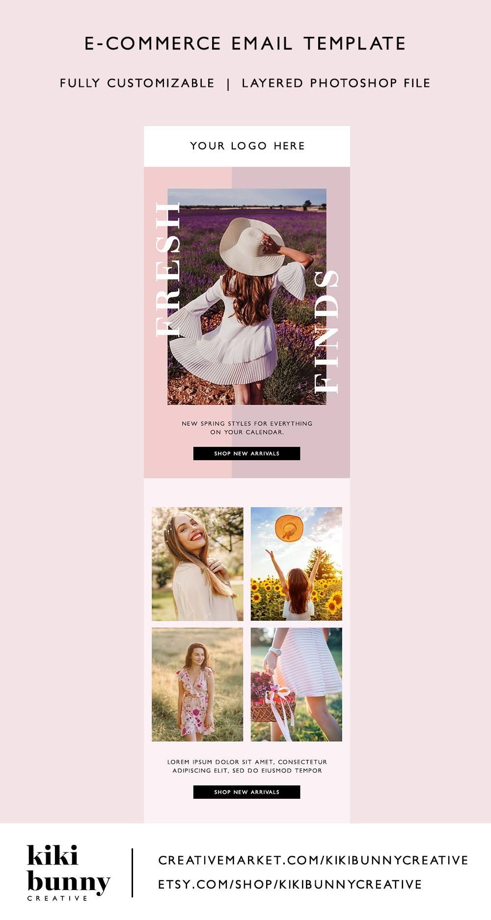 Fashion Ecommerce Email Template PSD | crystaltcreative.com