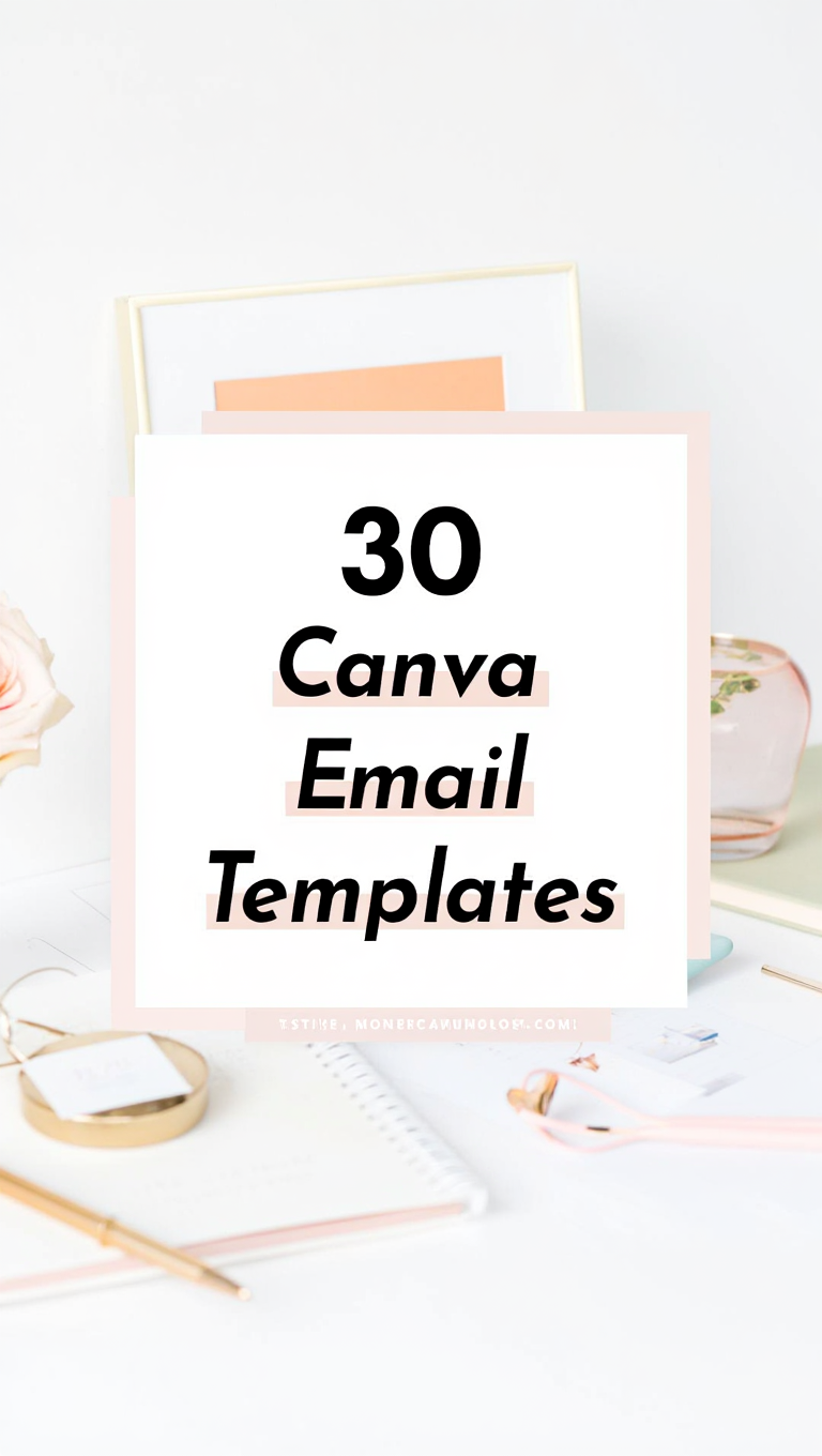 30 Luxury Gold Accent Email Templates for Canva Instant Download