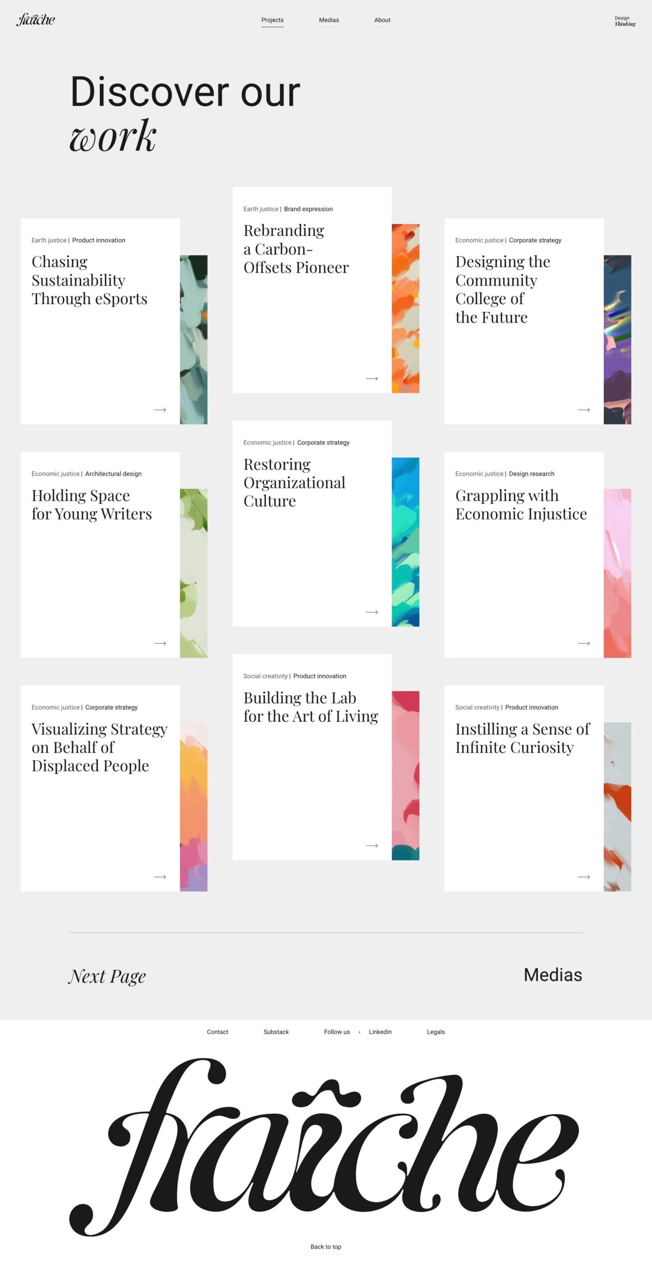 Fra&icirc;che Design Thinking &ndash; Landing Page Design | Lapa Ninja