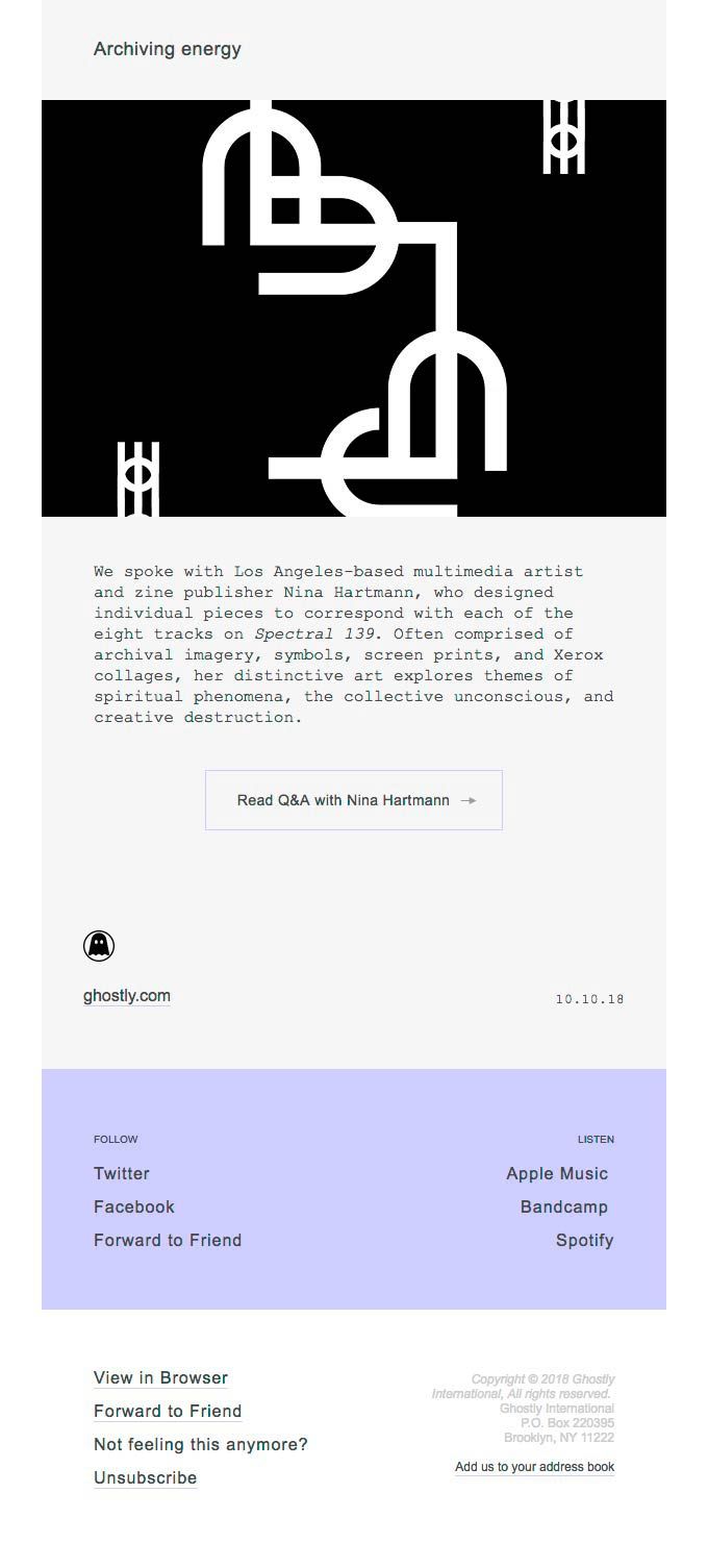 Ejemplos de footer de newsletters