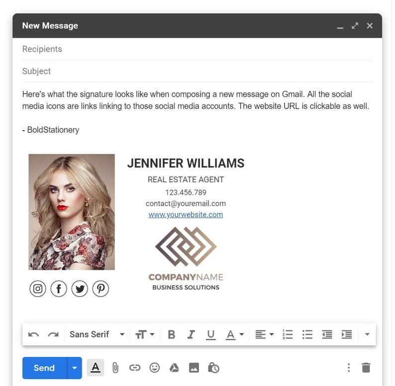 Professional Clickable HTML Email Signature Templates for Business