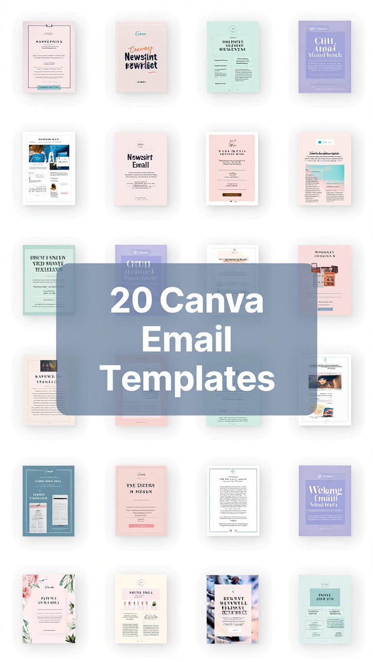 20 Canva Email Templates Clean Professional Newsletter Bundle Preview