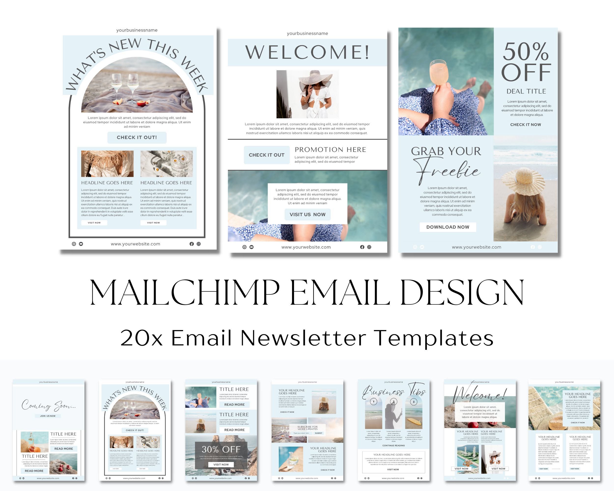 Mail Chimp Email Template, Email Template Canva, Email Template Design, Mail