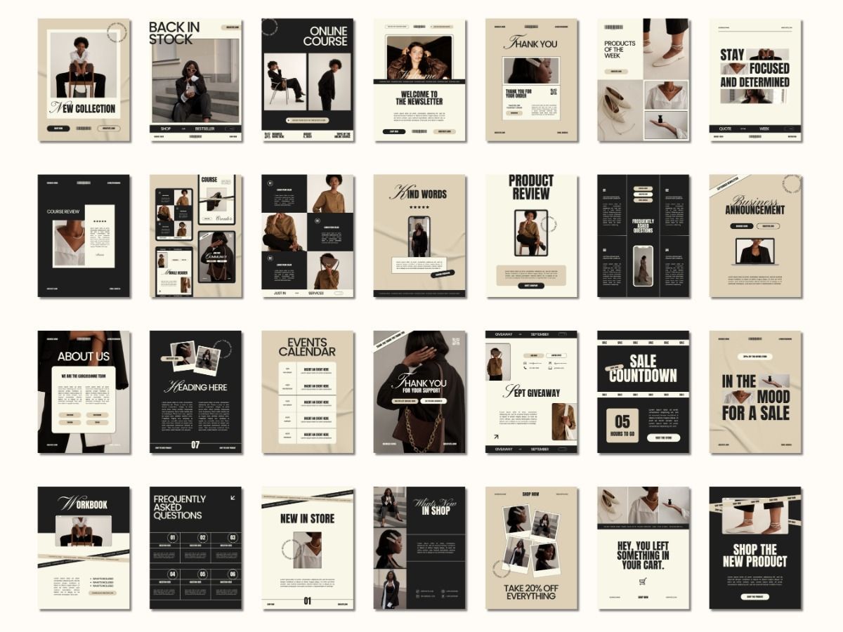 Email Marketing Template, Modern Newsletter Template, Mailing List Design, Canva